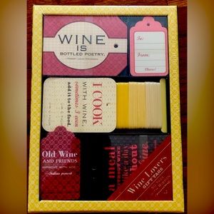 FREE🌟Gift Tags for Wine Lovers Novelty Stationary 50 Tags with Ribbons NWT